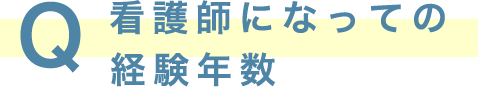 Q看護師になっての経験年数